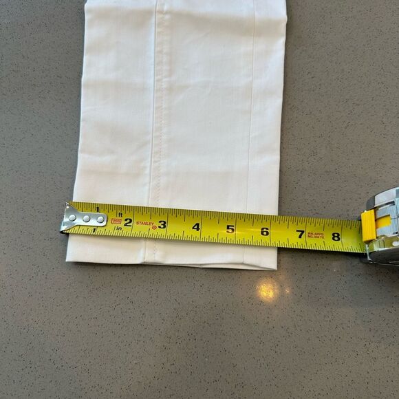 Tory Burch Women's White Slit Hem Cotton Blend Pants size 4 - Picture 13 of 14